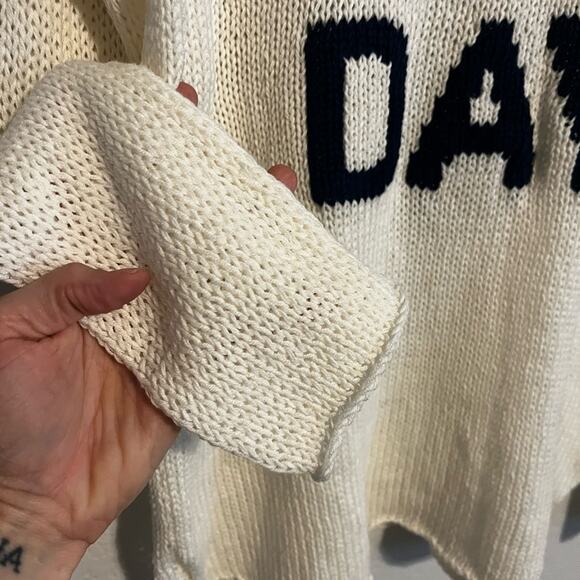 Wooden Ships Knit Game Day Crewneck Sweater Cream XS/ Small - Picture 8 of 9